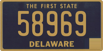 DE license plate 58969