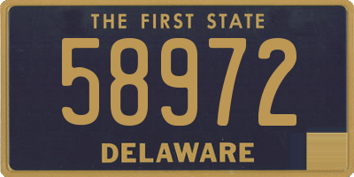 DE license plate 58972
