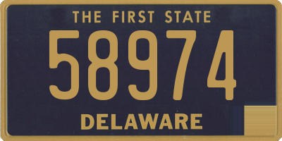 DE license plate 58974