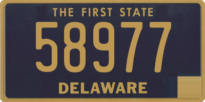 DE license plate 58977