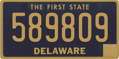 DE license plate 589809