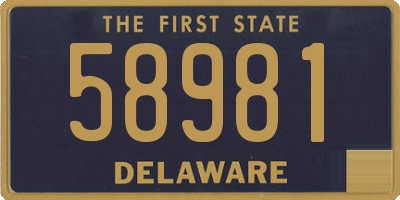 DE license plate 58981