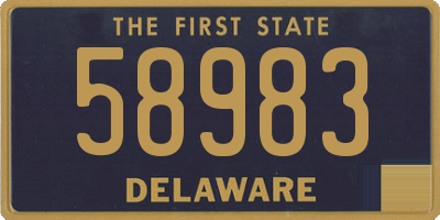 DE license plate 58983