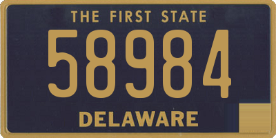 DE license plate 58984