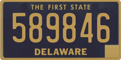 DE license plate 589846