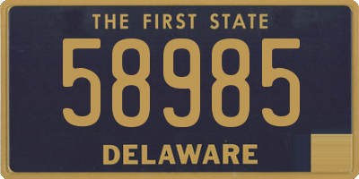 DE license plate 58985