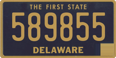 DE license plate 589855