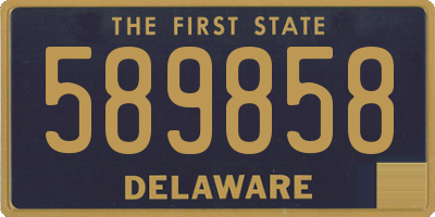 DE license plate 589858