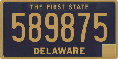 DE license plate 589875