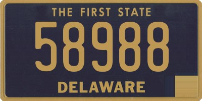 DE license plate 58988