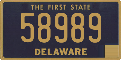 DE license plate 58989