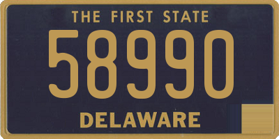 DE license plate 58990