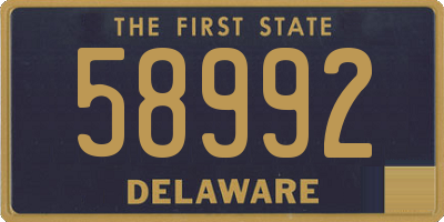 DE license plate 58992