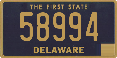 DE license plate 58994