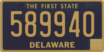 DE license plate 589940