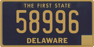 DE license plate 58996