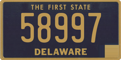 DE license plate 58997