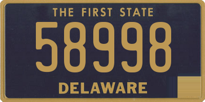 DE license plate 58998