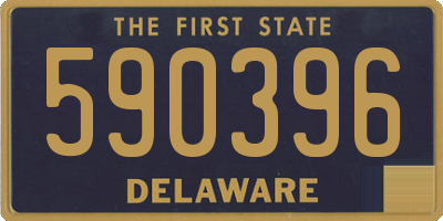 DE license plate 590396