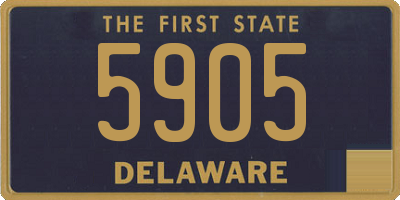 DE license plate 5905