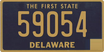 DE license plate 59054