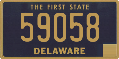 DE license plate 59058