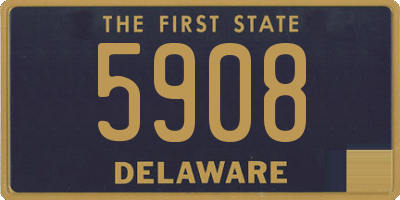 DE license plate 5908