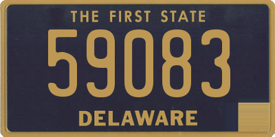 DE license plate 59083