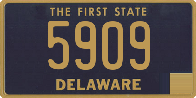 DE license plate 5909