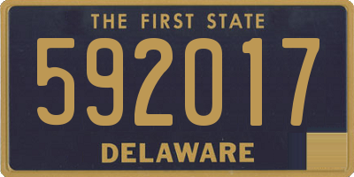 DE license plate 592017