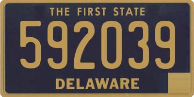 DE license plate 592039