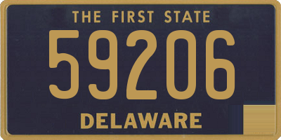 DE license plate 59206