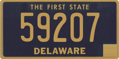 DE license plate 59207