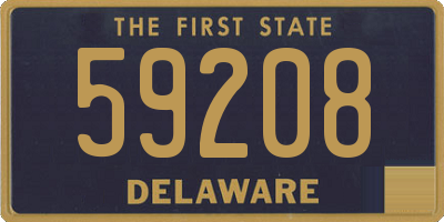 DE license plate 59208