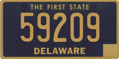 DE license plate 59209