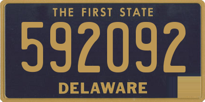 DE license plate 592092