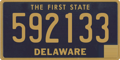 DE license plate 592133