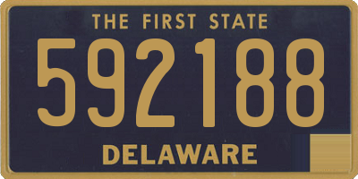 DE license plate 592188