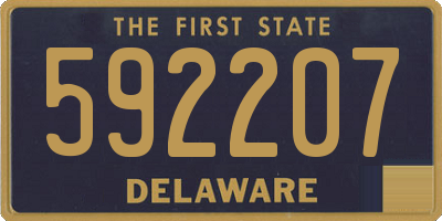 DE license plate 592207