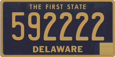 DE license plate 592222