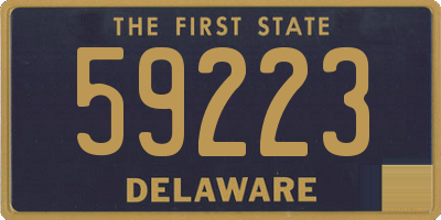 DE license plate 59223