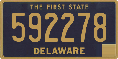 DE license plate 592278