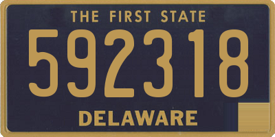 DE license plate 592318