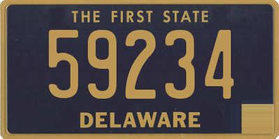 DE license plate 59234