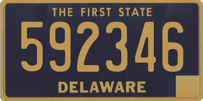 DE license plate 592346