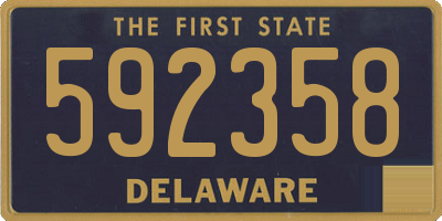 DE license plate 592358