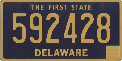 DE license plate 592428