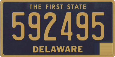 DE license plate 592495