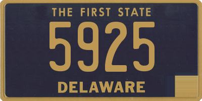 DE license plate 5925