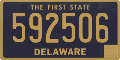 DE license plate 592506
